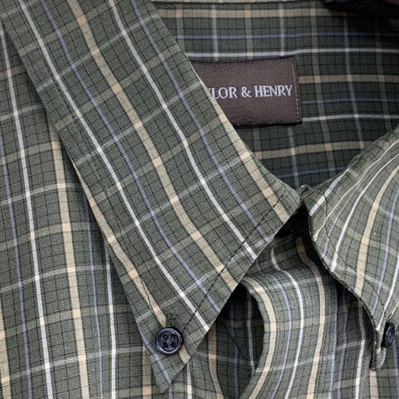 Men’s Taylor & Henry plaid shirt button up casual size XXL 1895 - Picture 6 of 8
